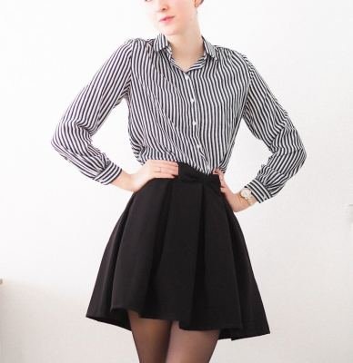 Grey Pleated School Skirt